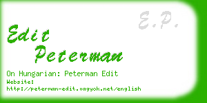 edit peterman business card